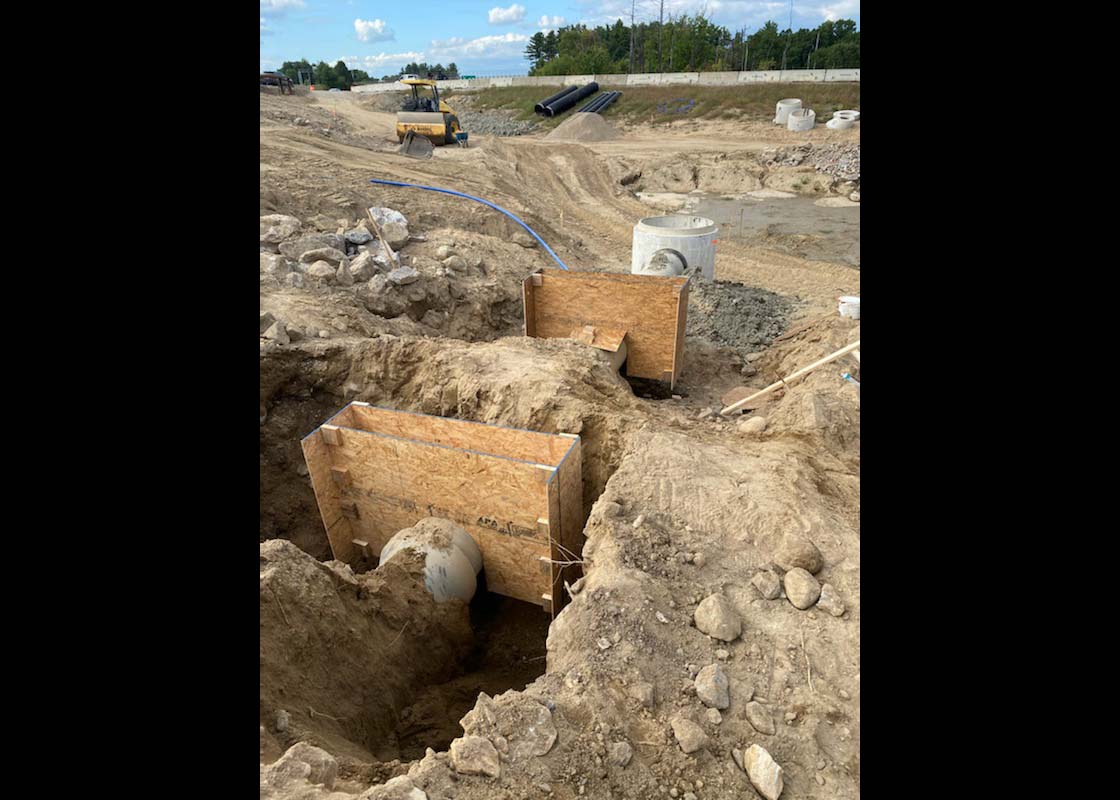 Installing Anti-Seep Collars Within Stormwater Treatment Basin – October 2022